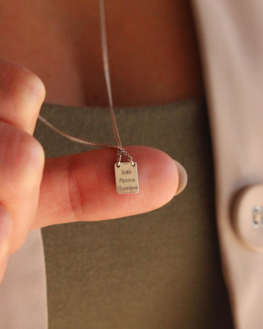 Escapulário Mini Personalizado Prata 950