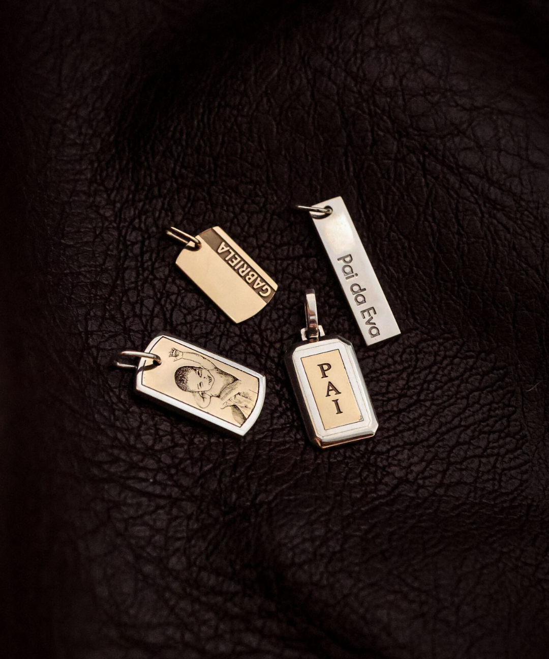 Pingente Facetado Personalizado Ouro 18K e Prata 950