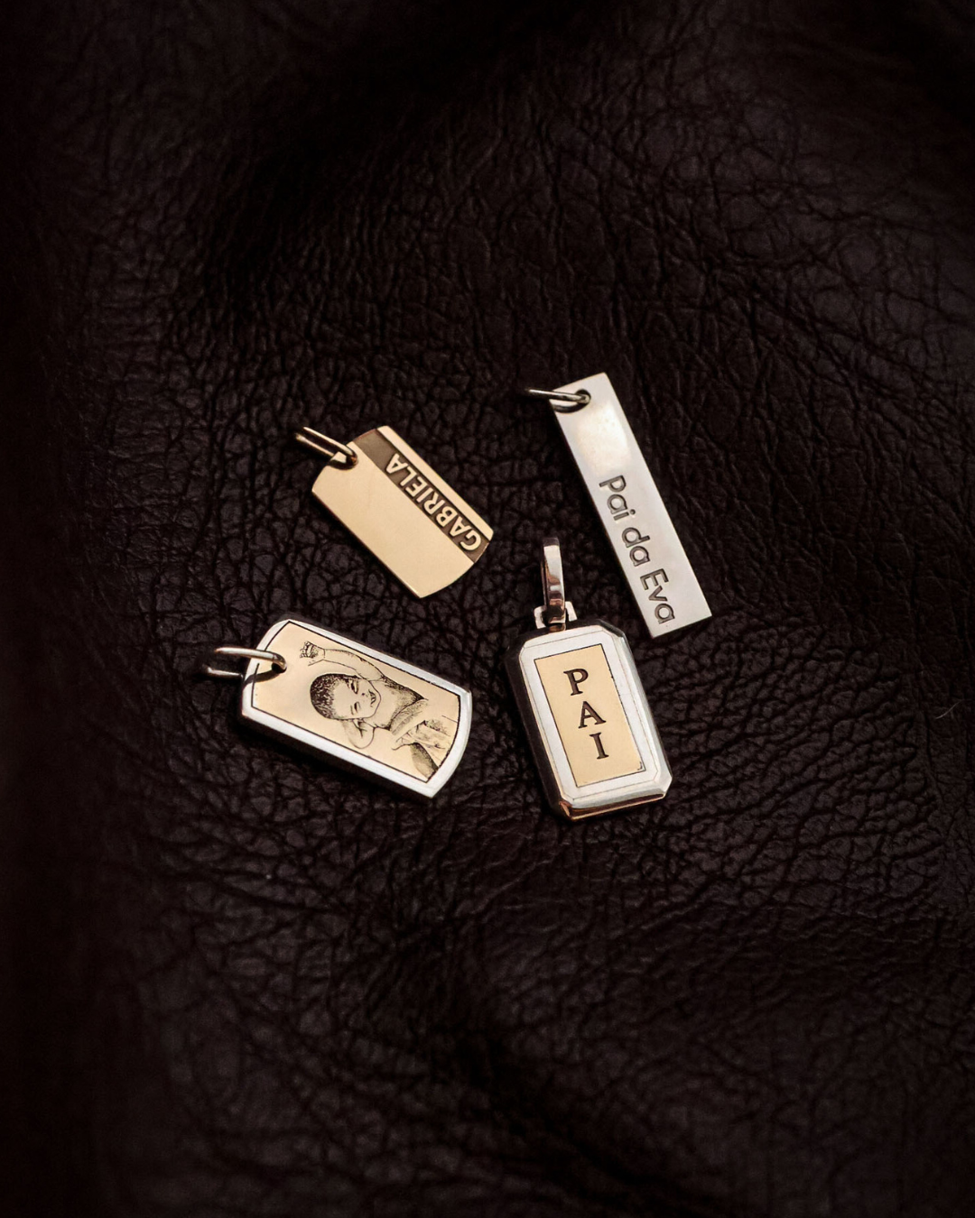 Pingente Facetado Personalizado Ouro 18K e Prata 950
