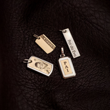 Pingente Facetado Personalizado Ouro 18K e Prata 950