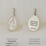 Pingente Personalizado Oval Prata 950