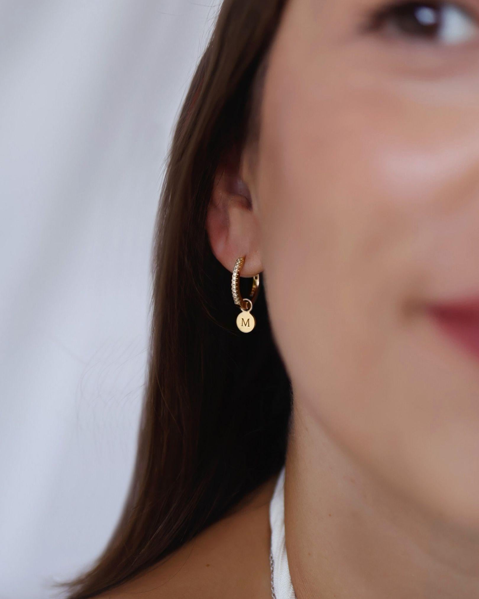 Pingente para Argola Medalha Personalizada Ouro 18K - Unitário