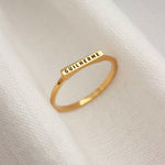 Anel Nome Personalizado Ouro 18K