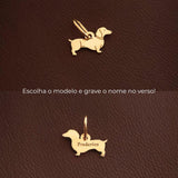 Pingente Cachorro Personalizado Ouro 18K