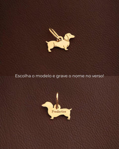Pingente Cachorro Personalizado Ouro 18K