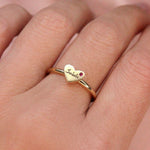 Anel Coração Personalizado Ouro 18K