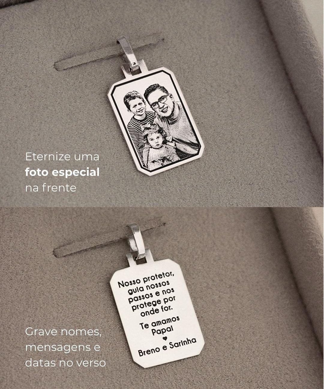 Pingente Personalizado Desquinado Prata 950