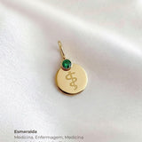Pingente de Formatura Personalizado Ouro 18K com Pedra do Curso