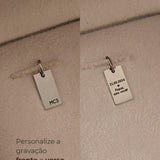 Pingente Personalizado Retangular Prata 950