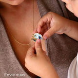 Pingente Relicário Oval Personalizado Ouro 18K