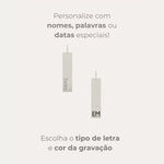 Pingente Personalizado Placa Retangular Prata