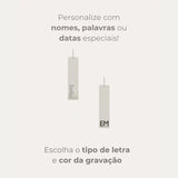 Pingente Personalizado Placa Retangular Prata