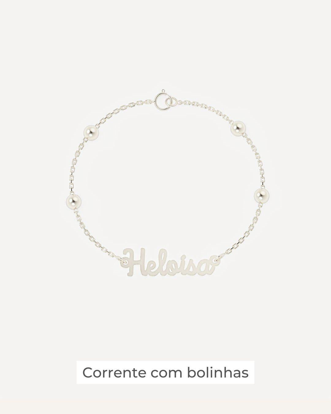 Pulseira Nome Personalizado Prata 950