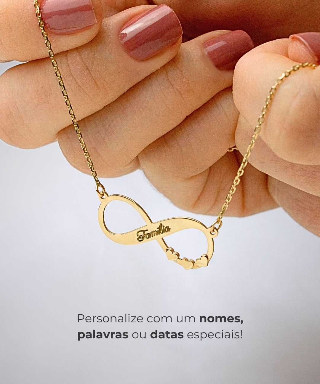 Colar Infinito Personalizado Ouro 18K