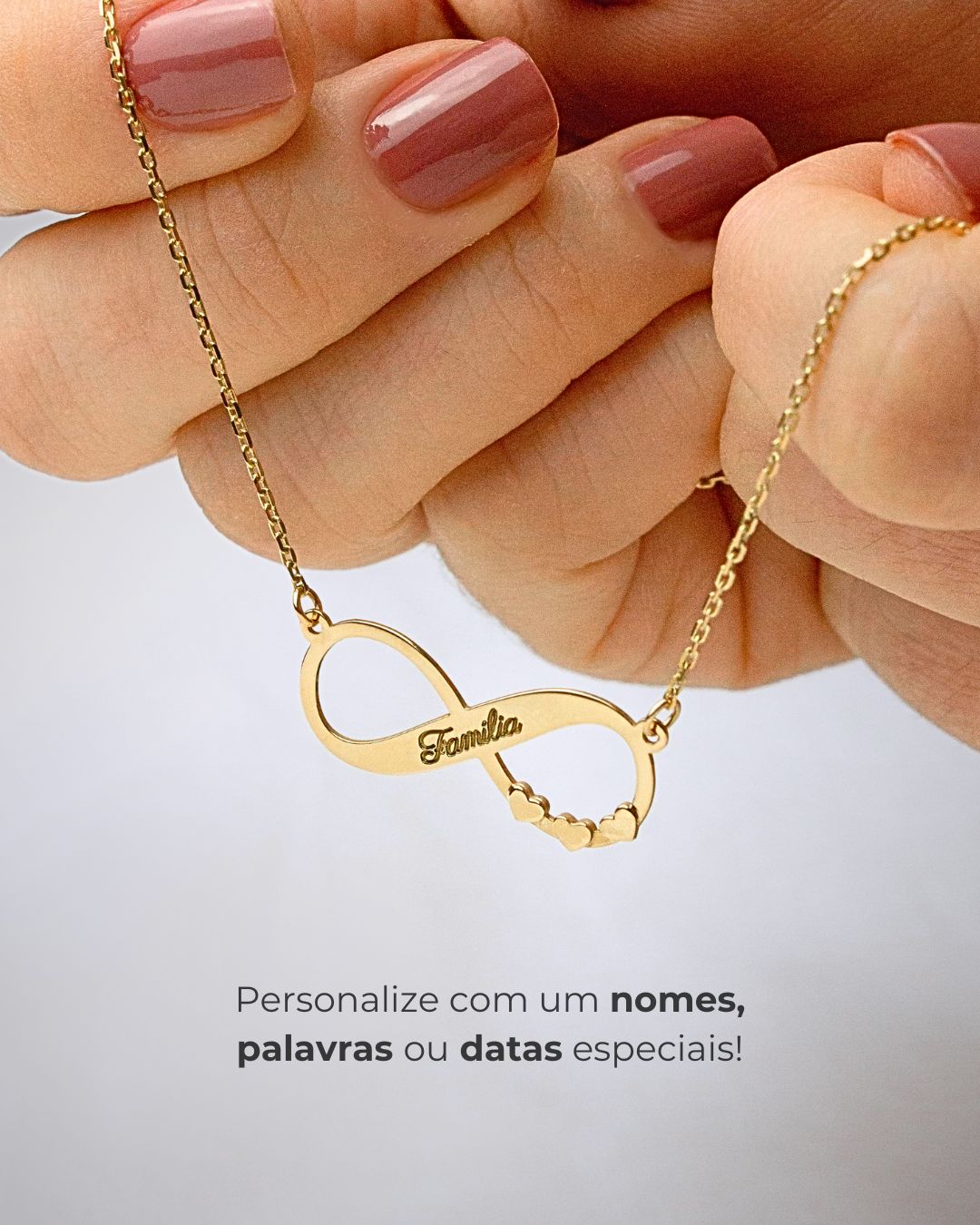 Colar Infinito Personalizado Ouro 18K