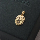 Pingente Personalizado Oval Ouro 18K