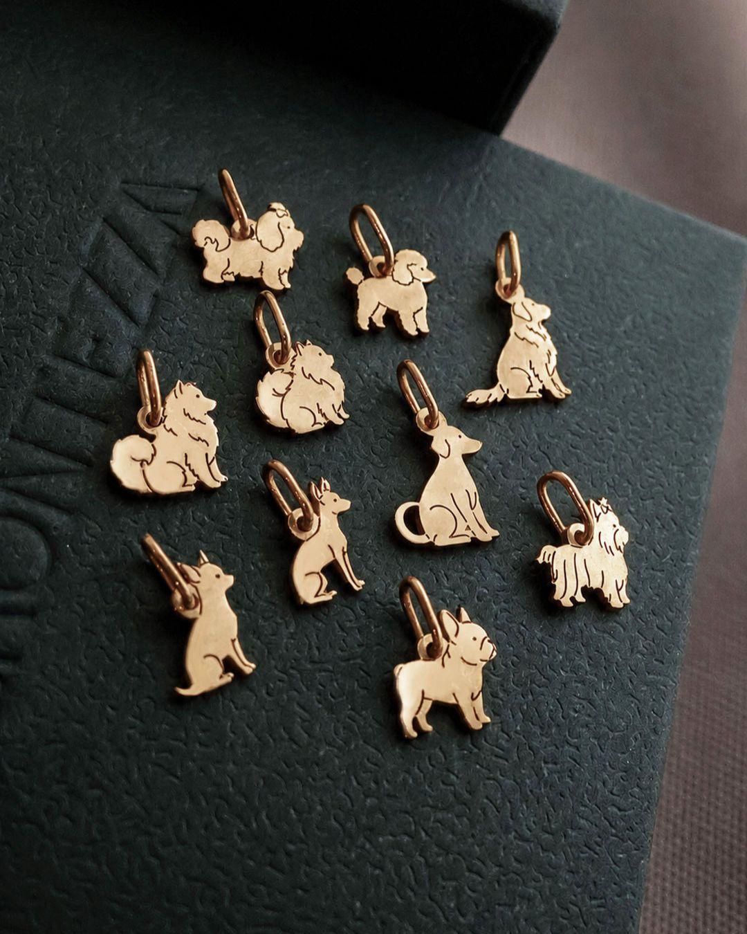 Pingente Cachorro Mini Personalizado Ouro 18K