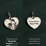 Pingente Personalizado Coração Prata 950