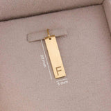 Pingente Personalizado Retangular Longo em Ouro 18k