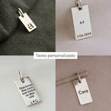 Pingente Personalizado Retangular Prata 950