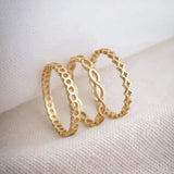 Anel Delicado Constelação Ouro 18K