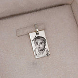 Pingente Foto Personalizado Retangular Prata 950