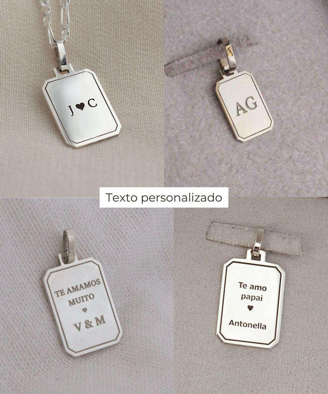 Pingente Personalizado Desquinado Prata 950