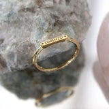 Anel Nome Personalizado Ouro 18K