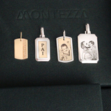 Pingente Facetado Personalizado Ouro 18K e Prata 950