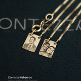 Escapulário Foto Mini Personalizado Ouro 18K