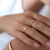 Anel Delicado Estrela Ouro 18K