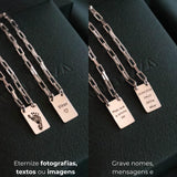 Escapulário Mini Personalizado Prata 950