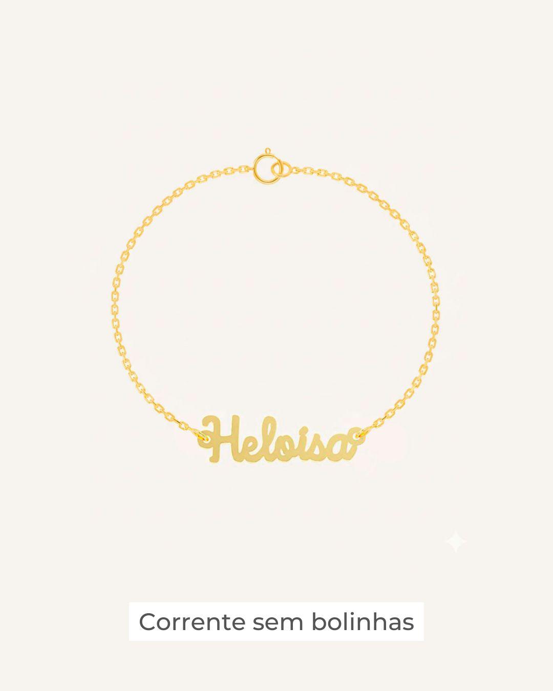 Pulseira Nome Personalizado Ouro 18K