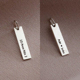 Pingente Personalizado Retangular Longo em Prata 950