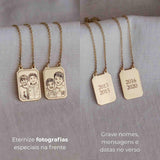 Escapulário Foto Desquinado Personalizado Ouro 18K
