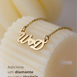 Colar Nome Personalizado Ouro 18K