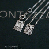 Escapulário Foto Mini Personalizado Prata 950