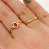 Anel Nome Personalizado Ouro 18K