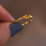Anel Navete Memórias Daigo Personalizado Ouro 18K