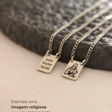Escapulário Mini Personalizado Prata 950
