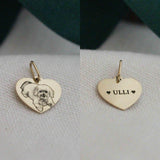 Pingente Personalizado Coração Ouro 18K