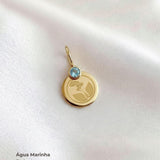 Pingente de Formatura Personalizado Ouro 18K com Pedra do Curso