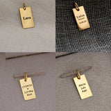 Pingente Personalizado Retangular Ouro 18K