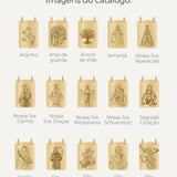 Escapulário Mini Personalizado Ouro 18K