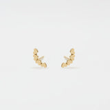 Brinco Earcuff Corações Ouro 18K
