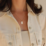 Pingente Personalizado Retangular Ouro 18K