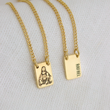 Escapulário Personalizado Mini Ouro 18K