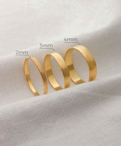 Aliança Personalizada Ouro 18K | 2 mm Abaulada Leve