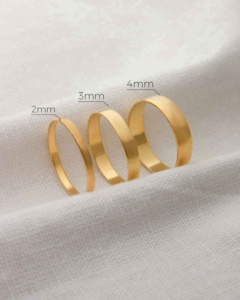 Aliança Personalizada Ouro 18K | 2 mm Abaulada Leve
