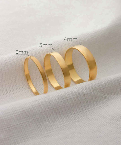Aliança Personalizada Ouro 18K | 3 mm Abaulada Leve